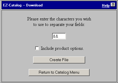 Download Catalog Screen